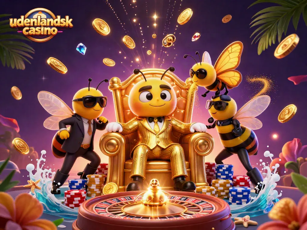 Play at udenlandsk casino with a bumblebee mob boss and dramatic gaming elements.