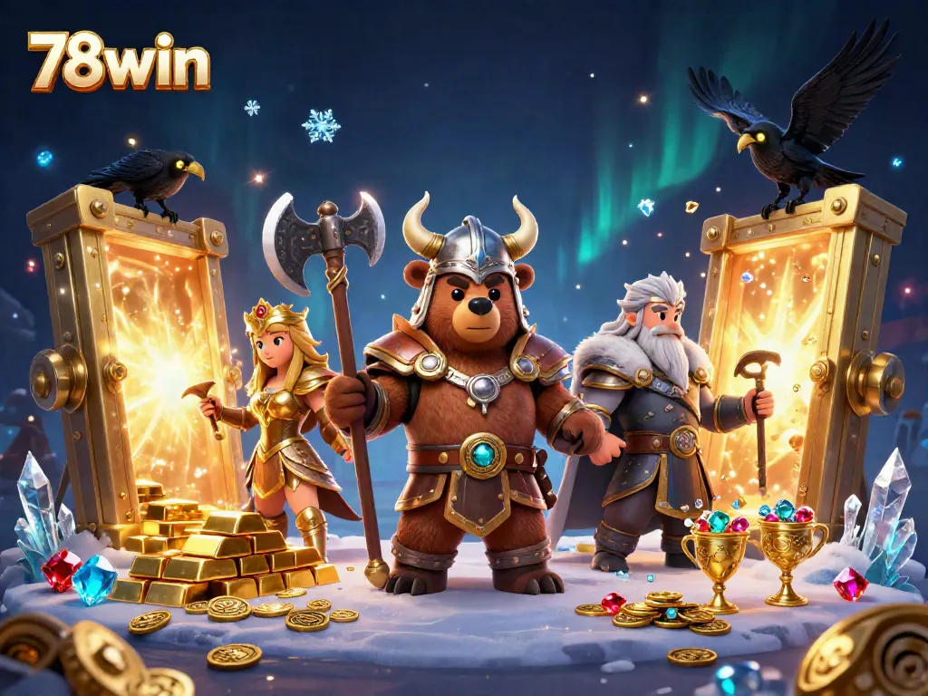 Experience the thrilling ambiance of 78win's Viking-themed casino adventure featuring epic treasure elements.
