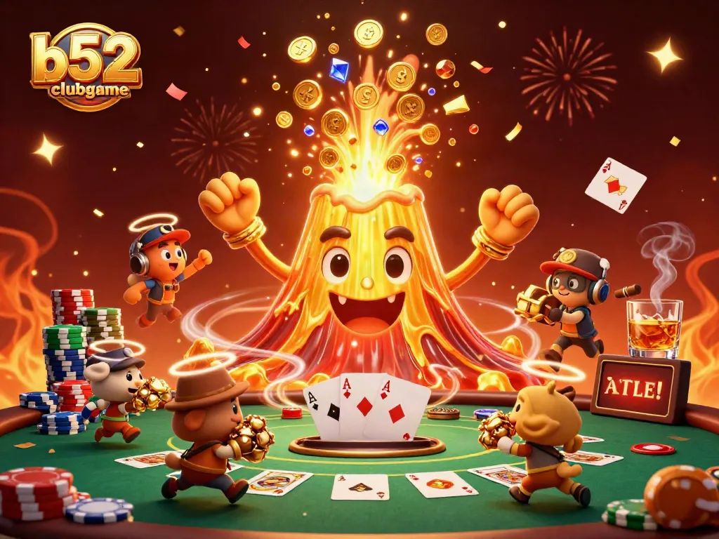 Experience thrilling casino action with the b52clubgame eruption of coins and treasures.