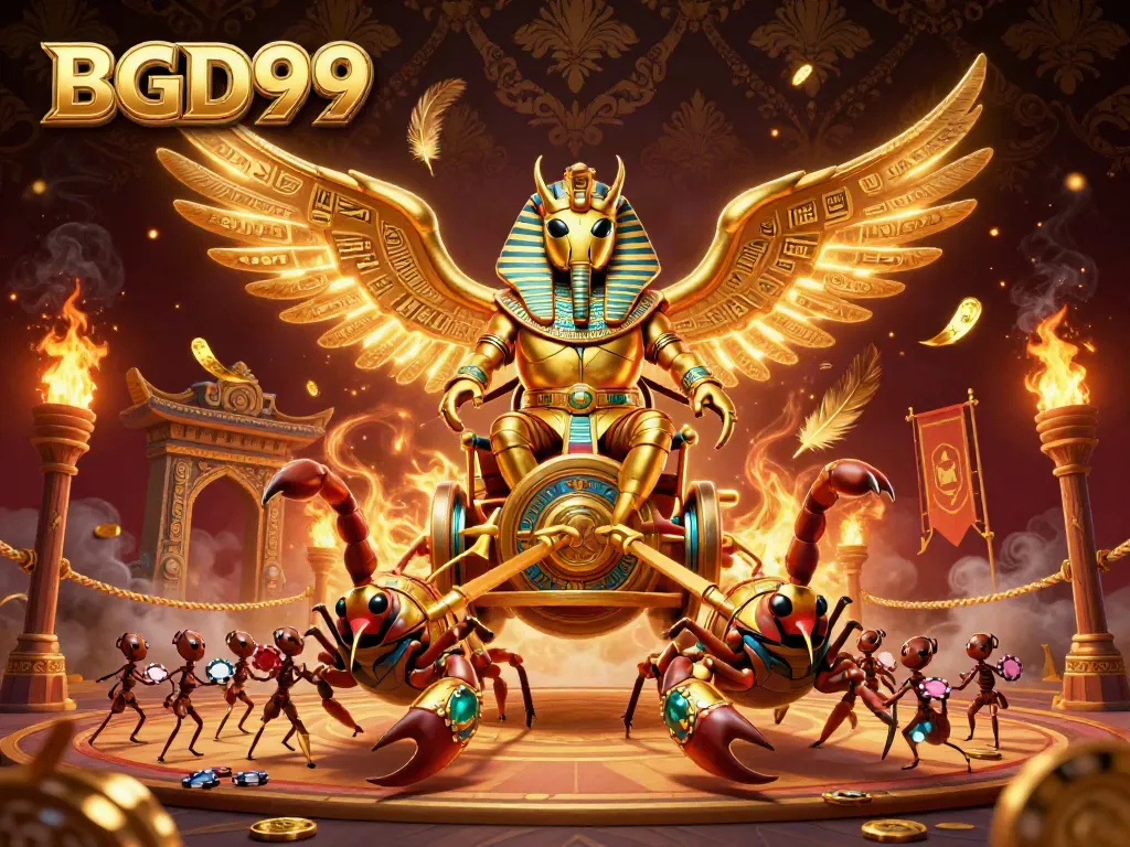 Experience thrilling gameplay with BGD99's dynamic casino illustration featuring unique characters and elements.