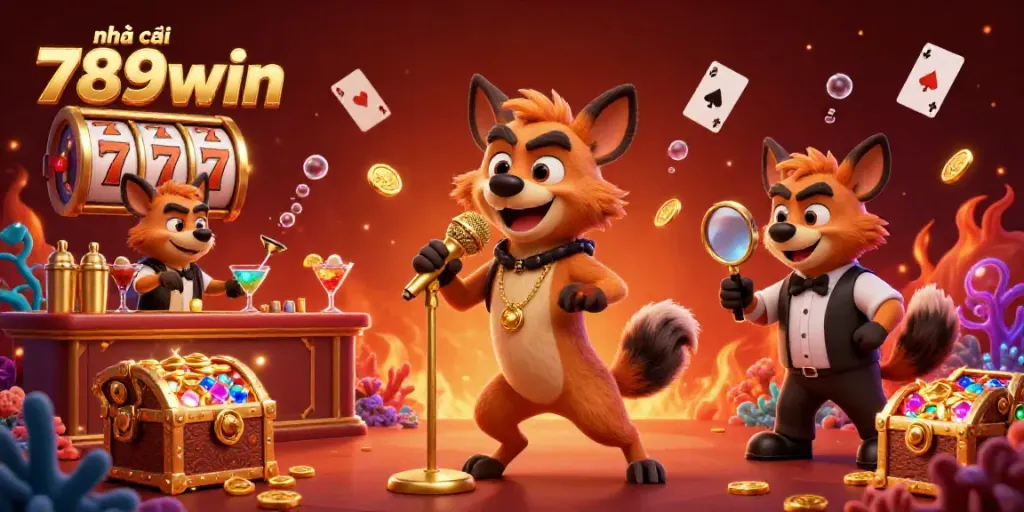 Experience thrills at nhà cái 789win with a vibrant comedy casino club featuring hyenas in action.