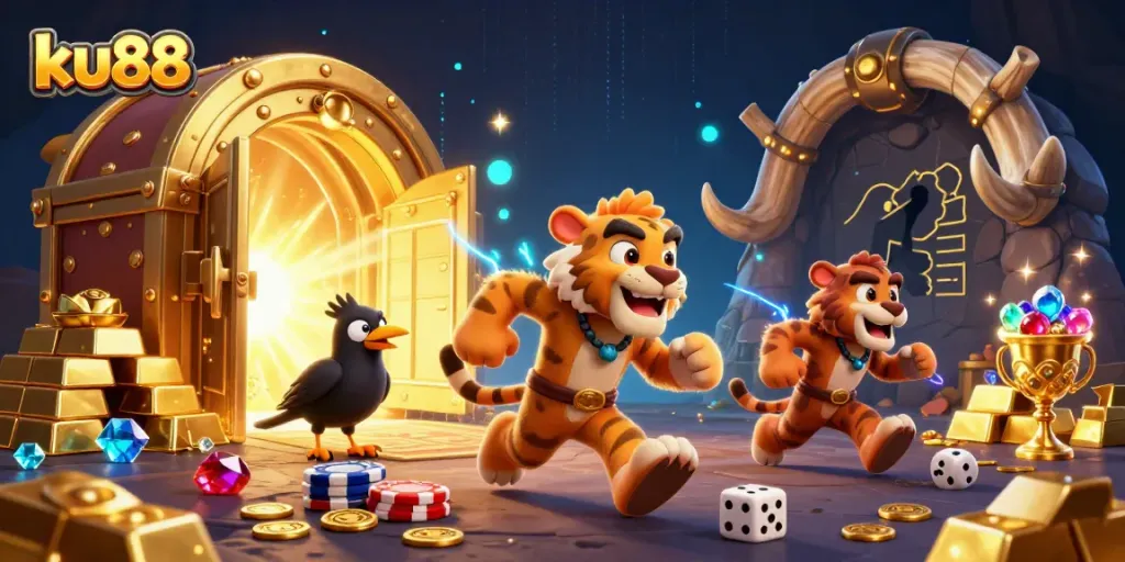 ku88 invites players to explore a lively prehistoric casino filled with treasures and games.