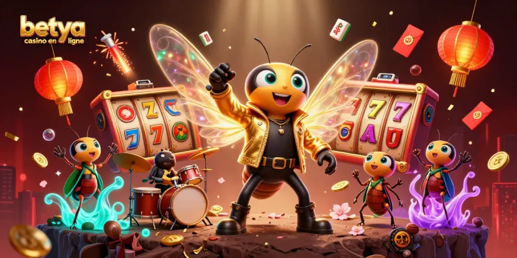 Play slots vividly at betya casino en ligne with animated characters and vibrant game elements.
